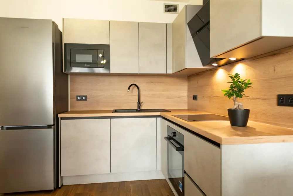 cocina moderna con electrodomesticos