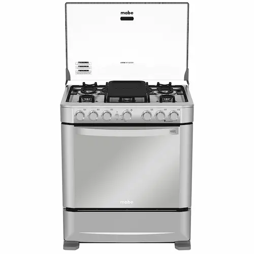 Cocina de piso de 76 cm a gas inox 