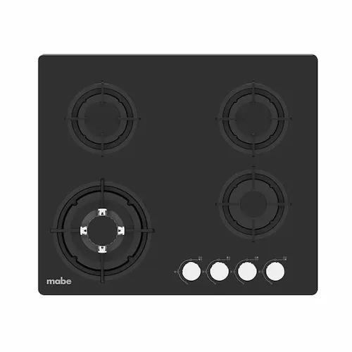 Cubierta de Empotre a Gas 60 cm Vidrio Negro MABE
