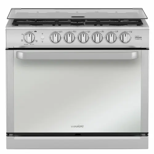 estufa de empotre color plata