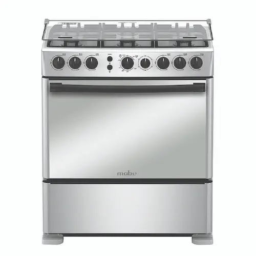 cocina a gas de color inoxidable