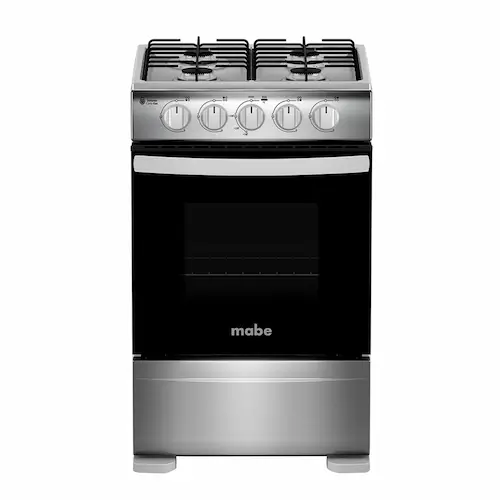 cocina de piso a gas con vidrio color negro